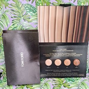 2x TOM FORD Traceless Soft Matte Foundation Sample Card with 4 Shades New
